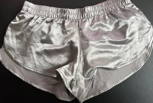 Split Laufshort / Unterhose Herren - Grau - Shiny - Gr. XL