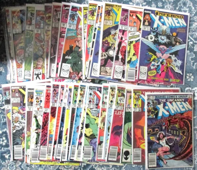 Lot of 40 Different UNCANNY X-MEN Comics Marvel 1982-1992 Run