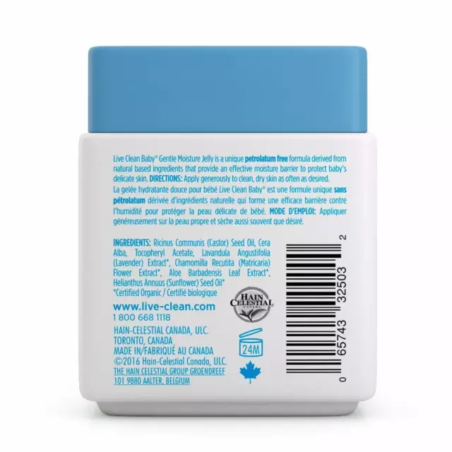 Gelée douce humidité sans pétrole live propre bébé 4,2 oz/120 g 2