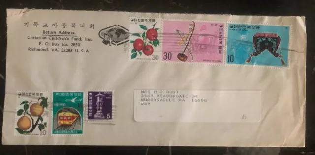 1969 Seoul Korea Christian Missionary Cover To Murrysville PA USA