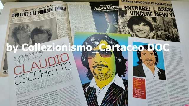 CLAUDIO CECCHETTO_set di 7 pagine di articoli/ritagli di giornale#clippings