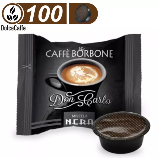 100 Caffè Borbone DonCarlo Kapseln Schwarz/Nero Kompatibel Lavazza A Modo Mio