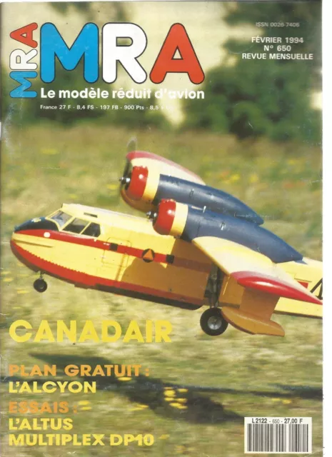 Mra N°650 Plan "L'alcyon" App. Matiere Plastique / Le Buffalo / Canadair Reduit