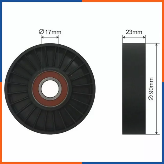 Galet tendeur de courroie d'accessoire pour SAAB | 331316170198, GA36402
