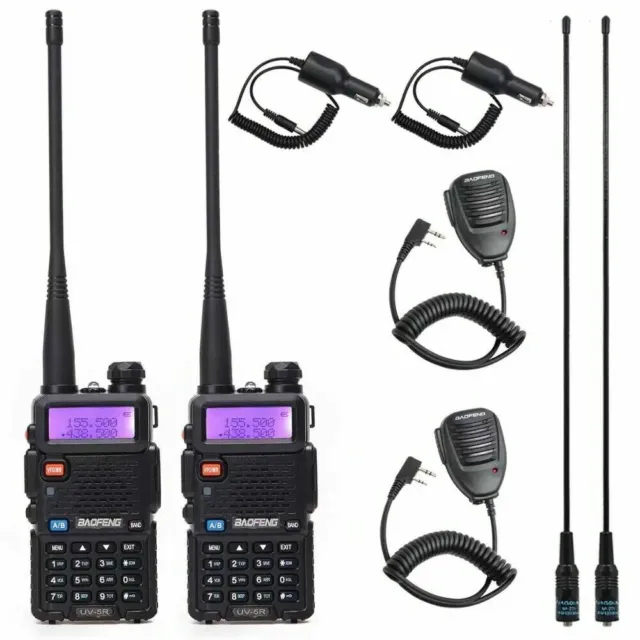 Baofeng Uv-5R Uhf/Vhf 128Ch Vox Fm Radio Walkie-Talkie Hand-Funkgerät De 2M/70Cm