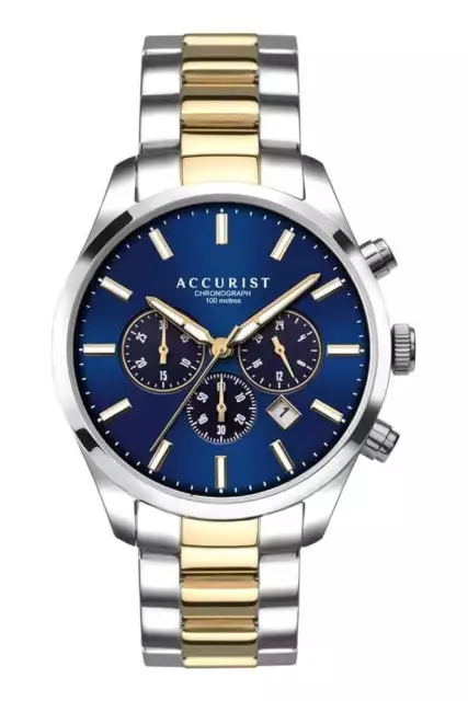 ACCURIST GENTS CHRONOGRAPH Watch MB1028 Stopwatch Brand New