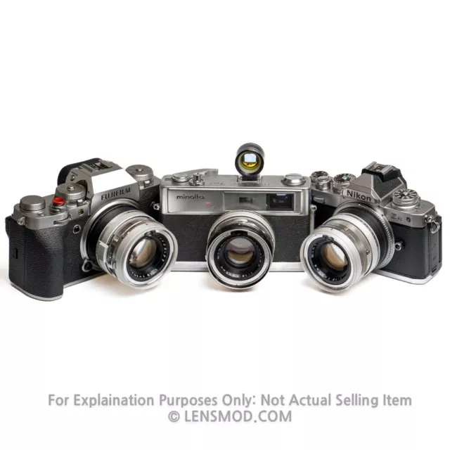 Minolta HiMatic7 Rokkor 45mm F1.8 Modified Classic Lens for Fujifilm X & Nikon Z