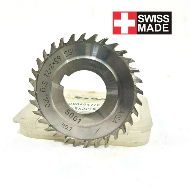 Schweizer FRAISA HSS-Metallkreissäge. Schlitzfräser 58 x 2 x 22 R0,2 Nr. 2