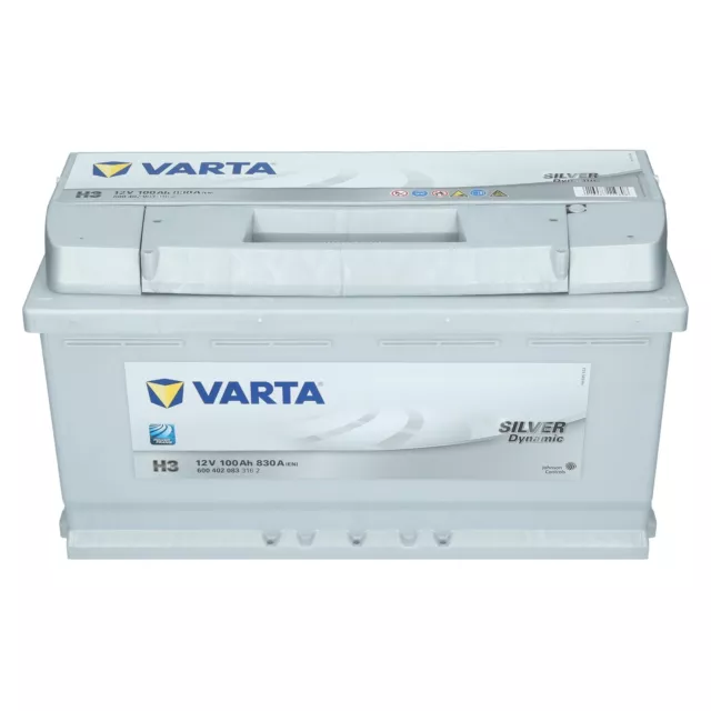 Varta Silver Dynamic H3 100 Ah 830A/EN Autobatterie Starterbatterie 2