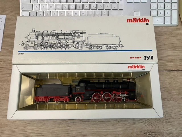Locomotive Vapeur Märklin H0 3618 BR18 Numérique DB - Très Bon état