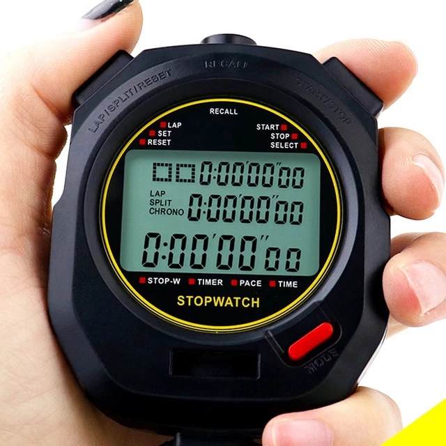 COMPACT DIGITAL STOPWATCH Timer with Backlight and Multi Functionality ...
