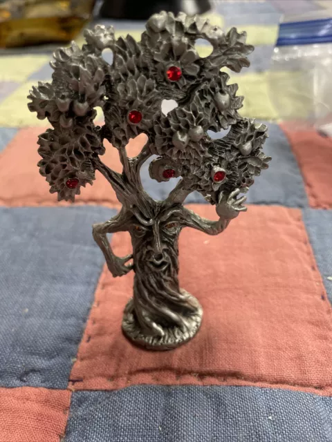 Comstock CCI Pewter #6249 Wizard of Oz Angry Spooky Apple Tree - Red Jewels