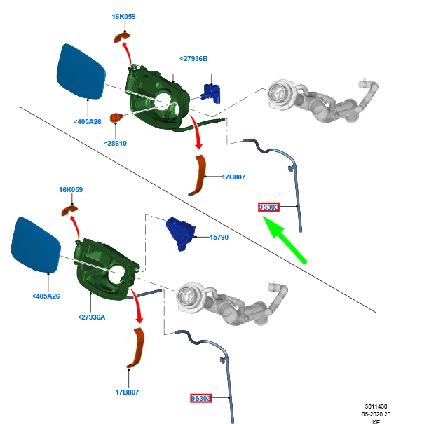 FORD RANGER T6 MK1 Fuel Tank Filler Drain Tube Assy 2347942 NEW GENUINE