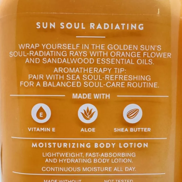 2-Pack Bath & Body Works Aromatherapy Sun Orange Flower Sandalwood Lotion Soul 2
