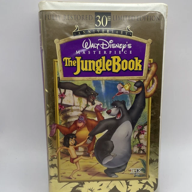 THE JUNGLE BOOK Walt Disney Masterpiece VHS Video Tape 30th Edition 4.