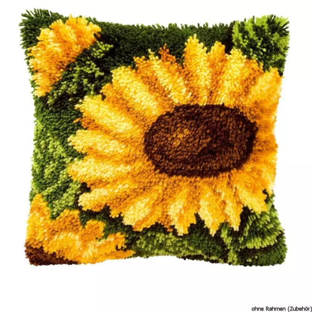 Vervaco Latch hook kit cushion Sunflowers, DIY