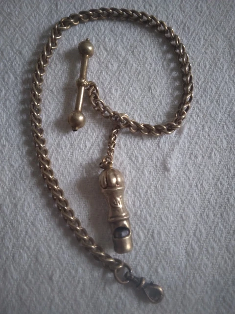 Chaîne Giletière Et Protège-Montre à Gousset Anciens - Style XXème Siècle - Collection - Occasion