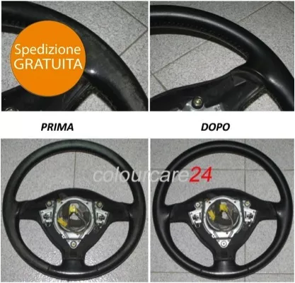 Kit Rinnova Colore Volante Pelle Ford B max NERO Ritocco vernice Interni Cabrio