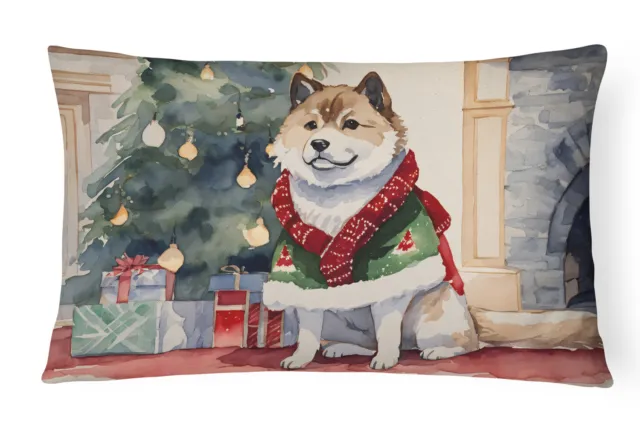 Akita Christmas Canvas Fabric Decorative Pillow DAC1217PW1216