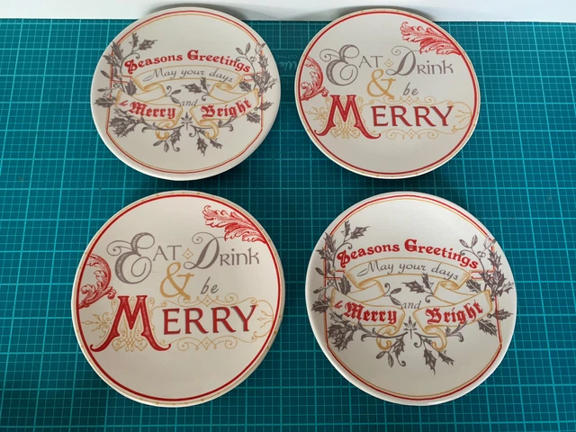 Magenta Exclusive Christmas 6” Plates: Appetizer/Salad/Dessert Lot Of 4! So Cute