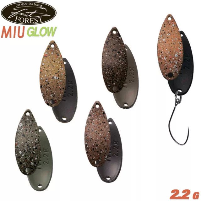 Forest Miu Glow 2.2 g 26 mm trout spoon various color