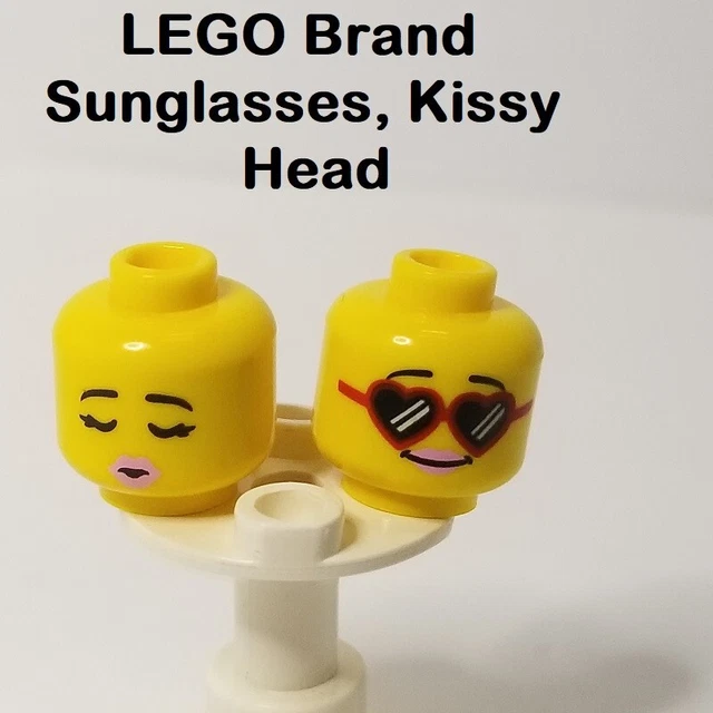LEGO Heart Shaped Sunglasses Kissy Singing Pucker Face HEAD Unisex Girl Boy