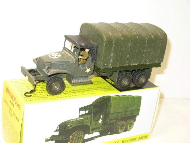 Dinky Toys – Camion GMC Militaire USA Bâché N°1 Avec Conducteur Et Jerrican