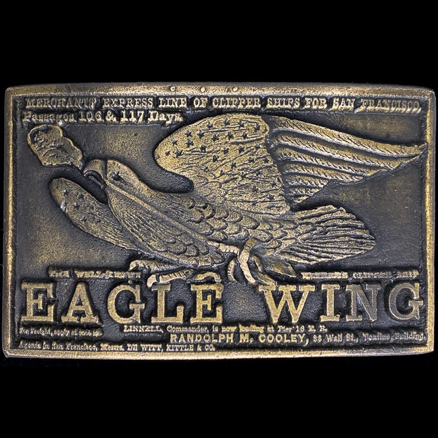 San Francisco Californie à Clipser Envoi Aigle Aile 1970s NOS Vintage Boucle