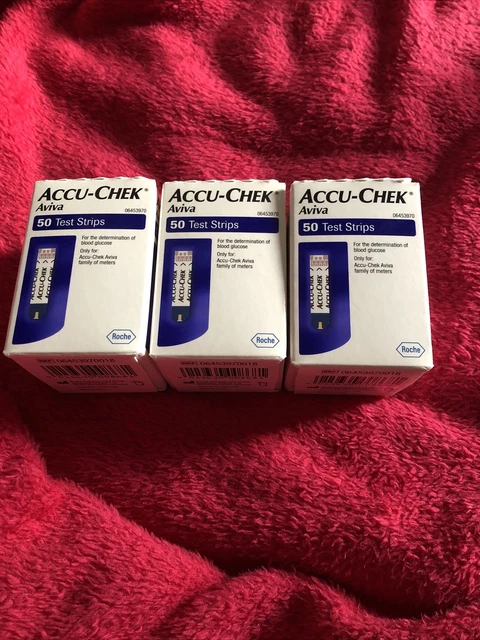 3 x scatole strisce reattive glucosio Aviva exp 21/02/24 e successive... nuove e sigillate