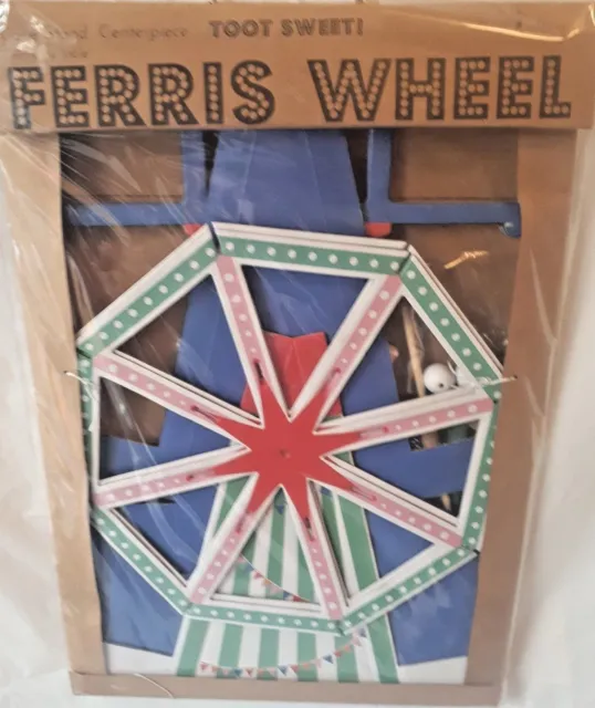 Meri Meri Toot Sweet Ferris Wheel Cupcake Stand Centerpiece & Garland 2
