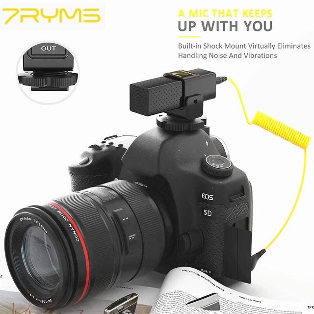 7YRMS MinBo Mini Cardioid Shotgun Microphone for Camera DSLR Smartphone Record