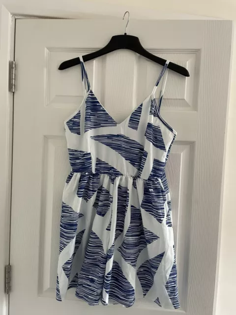 Ladies Blue And White Playsuit Size Large UK 12-14 Boutique