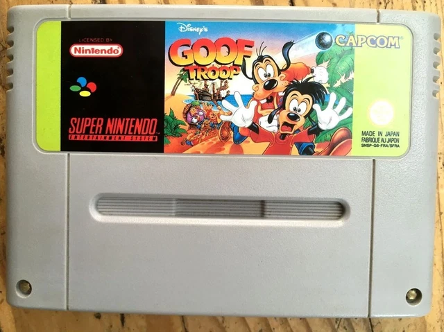Cartouche Seule Goof Troop 100% Originale Super Nintendo Snes Pal Fra Cartridge