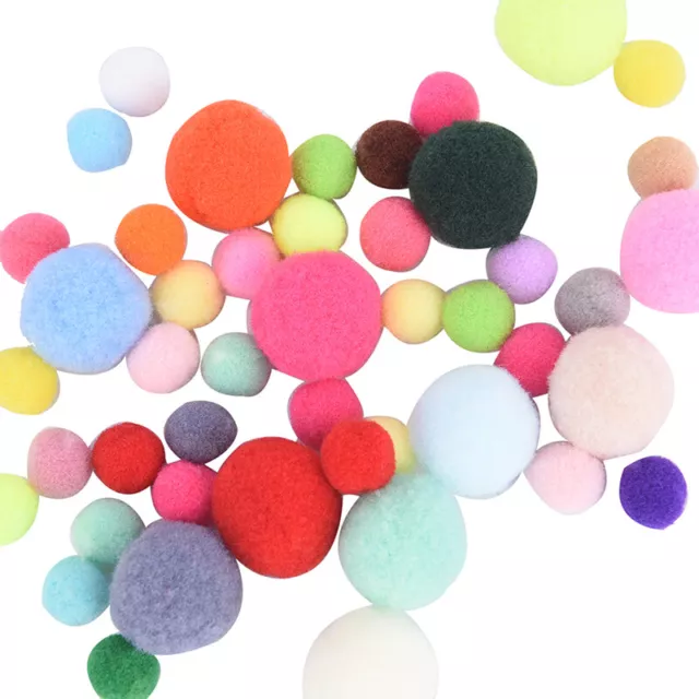 100 piezas hágalo usted mismo artesanía colorido mini pompones esponjosos fieltro bola 10 mm 20 mm HKC B-TM