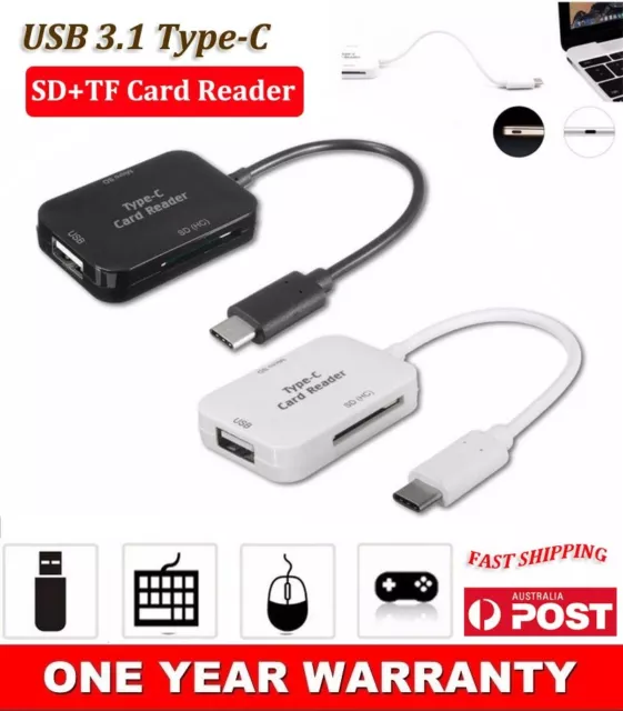 Type-C Card Reader SD MicroSD TF OTG Combo HUB For Samsung Galaxy TAB A 8.0 10.1