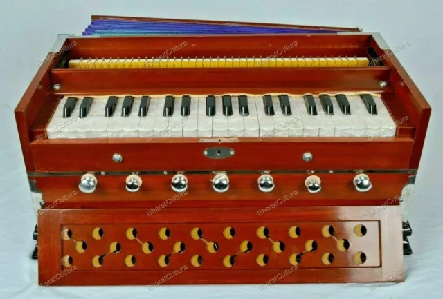 Handmade 7 Stopper 3.25 Oktave Liegend Stil Harmonium Baja Mit Tasche