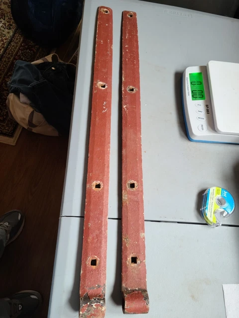 Antique Vintage Metal Barn Door Gate Strap Hinges 34 X 2 In.  3/4 In Pintel Hole