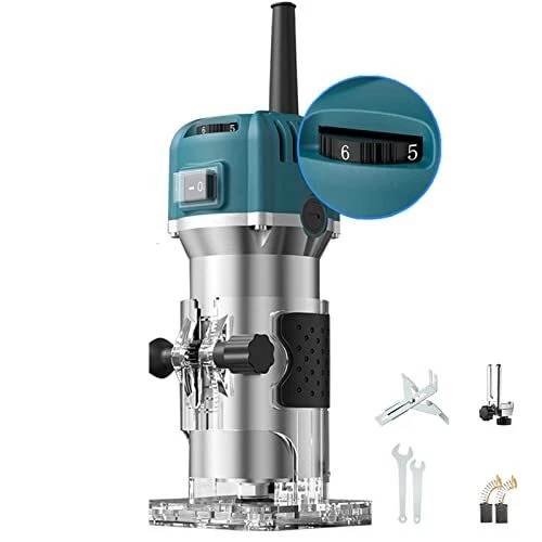 Fresatrice A Batteria Per Legno - 800W, Brushless, Per Makita 18V, Con 15 Frese In Metallio Duro - Foto 3