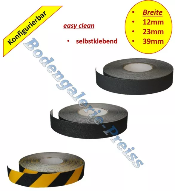 12-38mm Antirutschband (Easy-Clean) selbstklebend Klebeband Antirutschstreifen