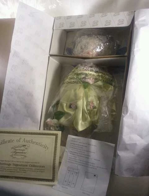 Brand New In Box Heritage Signature Collection Porcelain Doll Springtime FAY