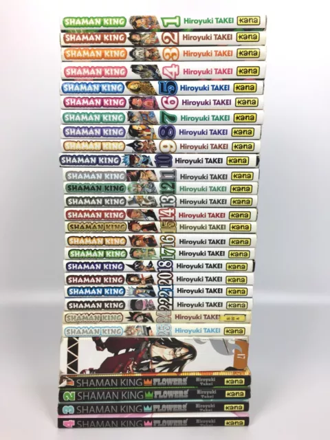 Shaman King Lot 28 Manga /  Tomes 1 à 25 (sans le 19 et 23) + Flowers