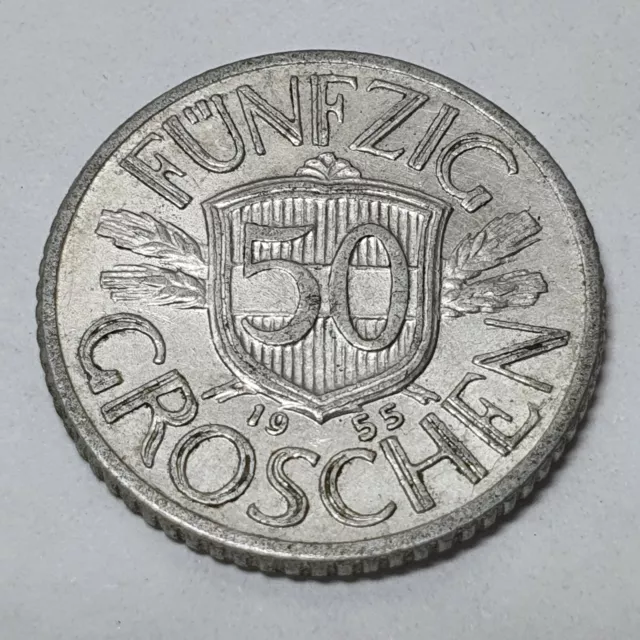 Austria 50 Groschen 1955 Coin 01776