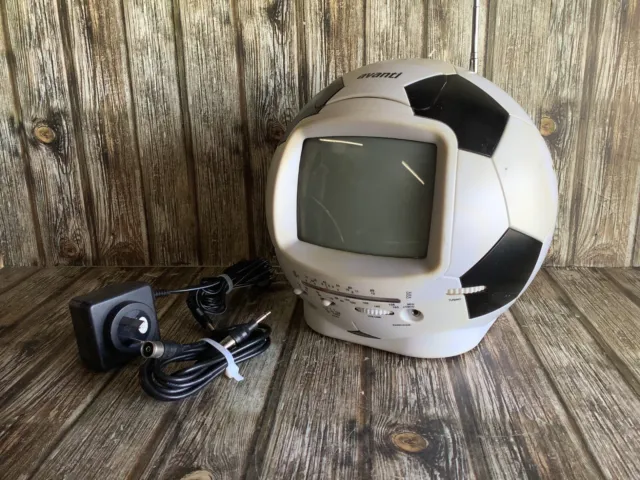 Soccer Ball Tv Television Working Avanti Sbtv Radio And Tv Black & White Telly