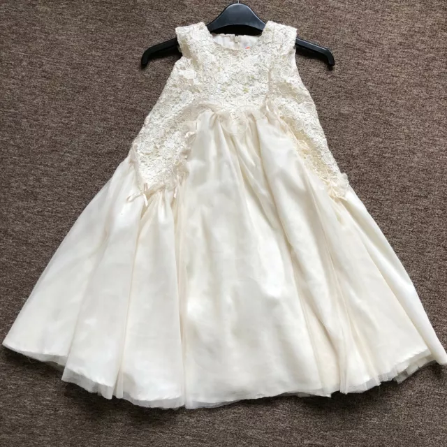 Special Occasion IVORY DRESS PARTY BRIDESMAID Age 5 Eur 22 Cream LACE NET F574