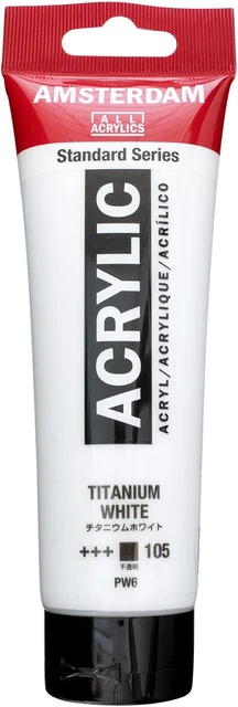 17091052 Pintura acrílica, blanco titanio, 120 ml (paquete 1), 120 mililitros