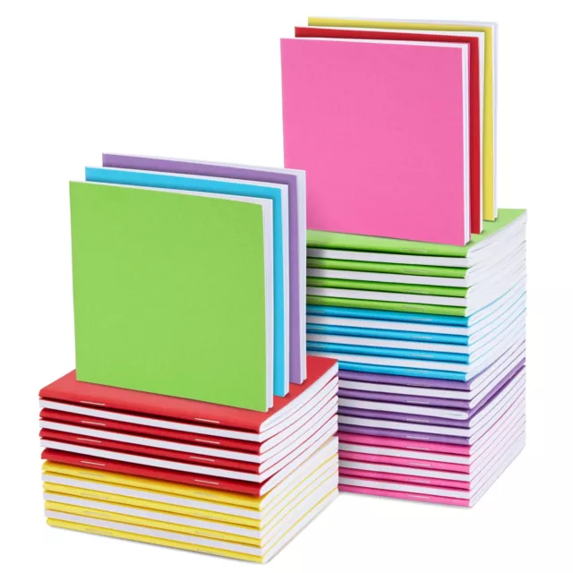 48 Pack Mini Notebooks for Kids, Small Journals for Drawing, Writing, 4x4"
