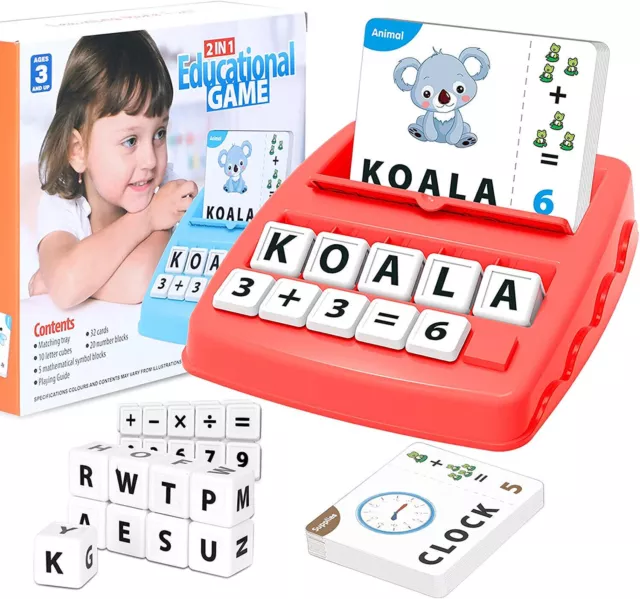 Matching Game Educational Toy Alphabet Spelling Math Learning Enlightenment Tool