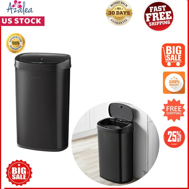 MOTION SENSOR TRASH Can 13 Gallon Garbage Touchless Automatic Stainless