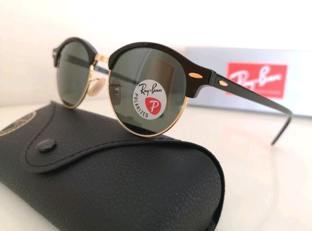 Gafas de sol Ray Ban RB4246 901/58 Clubround Black Polarized Nuevas