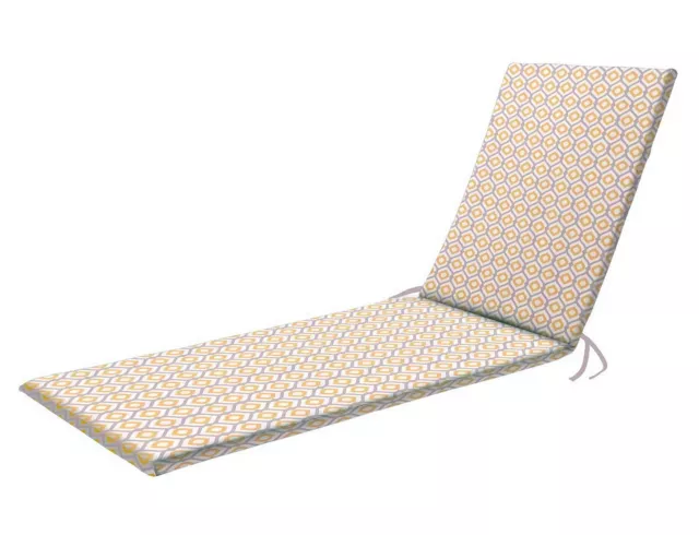 Modern Summer Range Geometric Pattern Yellow Lounger Pad